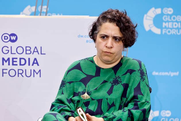 Die iranische Journalistin Hannah Kaviani (Radio Farda) beim Deutsche Welle Global Media Forum 2026 unter dem Motto Journalism out loud im ehemaligen Plenarsaal des Bundestages im World Conference Center Bonn. Die Deutsche Welle ist der Auslandsrundfunk der Bundesrepublik Deutschland. Bonn, 23.06.2026 NRW Deutschland *** Iranian journalist Hannah Kaviani of Radio Farda at the Deutsche Welle Global Media Forum 2026, themed Journalism out loud, in the former plenary hall of the Bundestag at the World Conference Center Bonn. Deutsche Welle is the international broadcasting service of the Federal Republic of Germany. Bonn, June 23, 2026, North Rhine-Westphalia, Germany,detected_source_language Copyright: xChristophxHardtx