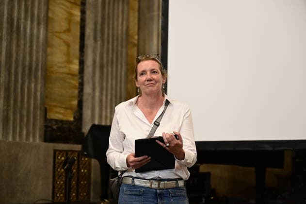 Britta Walter bei der Premiere des MDR-Dokumentarfilms Wir sind hier! über das Mitzvah-Projekt und Amanda Hannes im Rahmen der Jüdische Gedenkwoche im Kulturforum Görlitzer Synagoge. 23.06.2026 *** Britta Walter at the premiere of the MDR documentary Wir sind hier about the Mitzvah Project and Amanda Hannes as part of Jewish Remembrance Week at the Kulturforum Görlitzer Synagogue on June 23, 2026,detected_source_language Copyright: xMatthiasxWehnertx