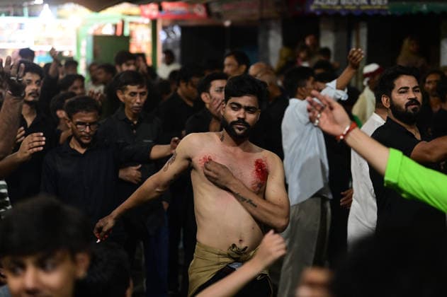 June 23, 2026, Prayagraj, Uttar Pradesh, India: Prayagraj: Shia Muslims take part in a mourning procession on the seventh date of Muharram month, in Prayagraj on Tuesday, June 23, 2026. Prayagraj India  - ZUMAv115 20260623_zap_v115_011 Copyright: xPrabhatxKumarxVermax