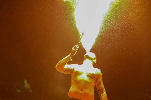 San Juan Bonfire Celebration in Tres Cantos A fire-eater performs during a traditional San Juan bonfire on June 23, 2026, in Tres Cantos, Madrid, Spain. This iconic folk festival, which marks the arrival of the summer solstice and the shortest night of the year, brings together hundreds of residents in the public spaces of this Madrid municipality to participate in the lighting of the large bonfires, fireworks displays, and concerts. JUNE 24, 2026 SAN JUAN BONFIRES SAN JUAN BONFIRES FIRE-EATER Tres Cantos Madrid Tres Cantos Madrid, Spain,detected_source_language  Copyright: xRafaelxBastantex 7618413