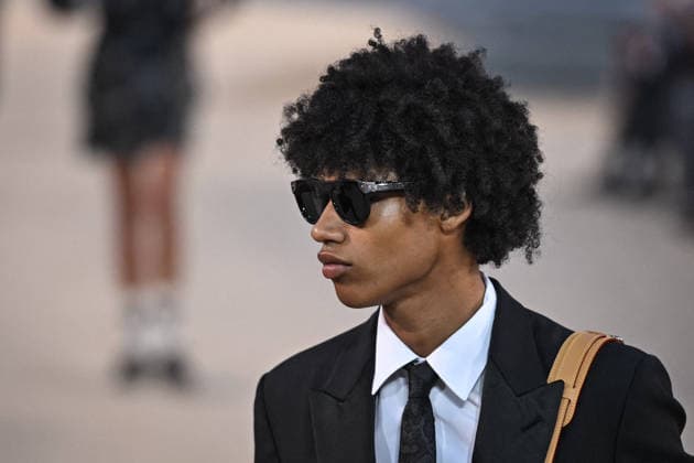 PFW - Louis Vuitton Runway in Paris FA A model walks the runway the Spring Summer 2027 collection by US designer Pharrell Williams for Louis Vuitton during the Paris Fashion Week, on June 23, 2026. Photo by Firas Abdullah ABACAPRESS.COM Paris Ile-de-France France  Copyright: xAbdullahxFiras ABACAx