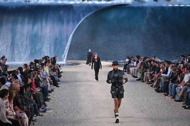 PFW - Louis Vuitton Runway in Paris FA A model walks the runway the Spring Summer 2027 collection by US designer Pharrell Williams for Louis Vuitton during the Paris Fashion Week, on June 23, 2026. Photo by Firas Abdullah ABACAPRESS.COM Paris Ile-de-France France  Copyright: xAbdullahxFiras ABACAx