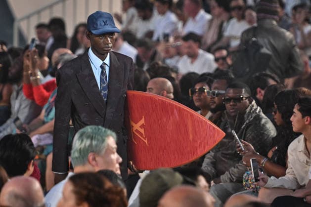 PFW - Louis Vuitton Runway in Paris FA A model walks the runway the Spring Summer 2027 collection by US designer Pharrell Williams for Louis Vuitton during the Paris Fashion Week, on June 23, 2026. Photo by Firas Abdullah ABACAPRESS.COM Paris Ile-de-France France  Copyright: xAbdullahxFiras ABACAx