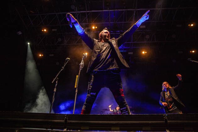 Three days grace live at Sequoie Muisic Park in Bologna, Italy - 23 Jun 2026 Singer Adam Gontier of Three Days Grace performs on stage at Sequoie Music Park. The famous Canadian alternative rock band returned to Italy for a single, highly anticipated, sold-out summer date, which saw longtime frontman Adam Gontier perform on stage again alongside Matt Walst. Bologna Italy Copyright: xCarloxVerganix xSOPAxImagesx TDG26(28)