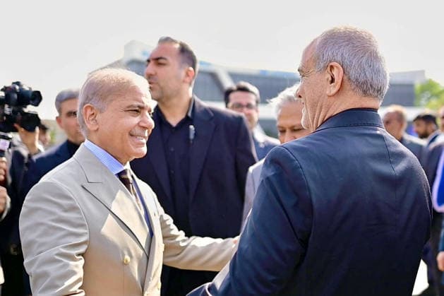 June 23, 2026, Peshawar, Peshawar, Pakistan: Iranian President Masoud Pezeshkian Reviews Honor Guard During Welcome Ceremony in Islamabad..Islamabad, Pakistan, June 23, 2026: Masoud Pezeshkian reviews an honor guard during an official welcome ceremony in Islamabad on June 23, 2026. Pezeshkian is in Pakistan to participate in ongoing diplomatic discussions and U.S.-Iran peace talks hosted by Pakistan. The visit underscores efforts to promote regional dialogue, diplomatic engagement, and international cooperation. Peshawar Pakistan - ZUMAa217 20260623_znp_a217_035 Copyright: xHussainxAlix