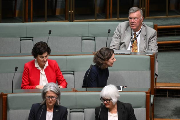 QUESTION TIME, One Nation member for Farrer David Farley reacts during Question Time in the House of Representatives at Parliament House in Canberra, Wednesday, June 24, 2026. ( NO ARCHIVING CANBERRA AUSTRALIAN CAPITAL TERRITORY AUSTRALIA  Copyright: xLUKASxCOCHx 20260624168425702696