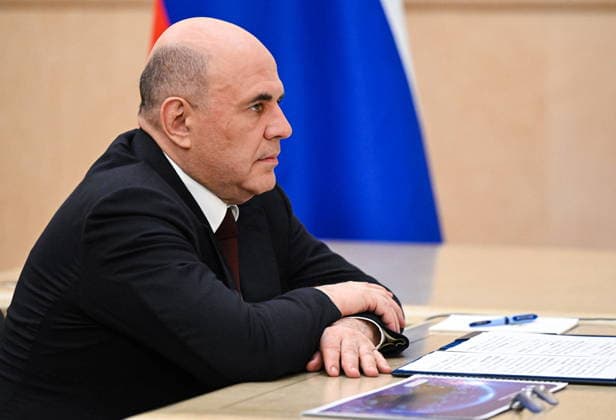 RUSSIA, MOSCOW - JUNE 24, 2026: Russia s Prime Minister Mikhail Mishustin looks on during a meeting with Far East and Arctic Development Corporation CEO Nikolai Zapryagayev at the House of the Russian Government. Alexander Miridonov POOL TASS  94207399