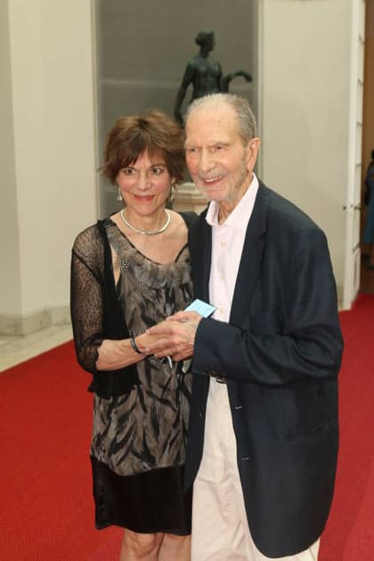 Salome Kammer und Edgar Reitz bei der 25. Verleihung des Friedenspreises des Deutschen Films Die Brücke im Cuvillies Theater. München, 23.06.2026 *** Salome Kammer and Edgar Reitz at the 25th German Film Peace Prize ceremony for Die Brücke at the Cuvillies Theater in Munich, June 23, 2026,detected_source_language Copyright: xAgenturxMatthiasxWehnertx xM.xGränzdörferx