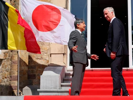 State Visit of the Emperor and the Empress of Japan to Belgium NAMUR, BELGIUM - JUNE 24 : Emperor Naruhito of Japan and King Philippe - Filip of Belgium pictured at the Castle of Namur during the state visit of the Emperor and Empress of Japan to Belgium, on June 24, 2026 in Namur, Belgium, 24 06 2026 Namur Belgium  Copyright: xBenoitxDoppagnex