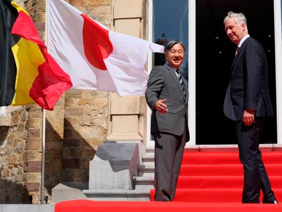 State Visit of the Emperor and the Empress of Japan to Belgium NAMUR, BELGIUM - JUNE 24 : Emperor Naruhito of Japan and King Philippe - Filip of Belgium pictured at the Castle of Namur during the state visit of the Emperor and Empress of Japan to Belgium, on June 24, 2026 in Namur, Belgium, 24 06 2026 Namur Belgium  Copyright: xBenoitxDoppagnex