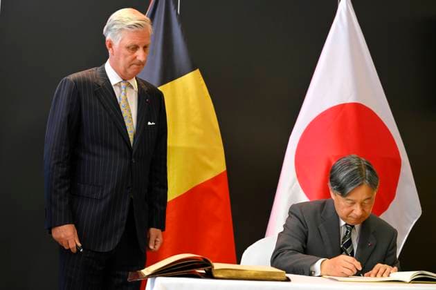 State Visit of the Emperor and the Empress of Japan to Belgium NAMUR, BELGIUM - JUNE 24 : King Philippe - Filip of Belgium and Emperor Naruhito of Japan pictured at the Castle of Namur (Signature of the Golden Book) during the state visit of the Emperor and Empress of Japan to Belgium, on June 24, 2026 in Namur, Belgium, 24 06 2026 Namur Belgium  Copyright: xPhilipxReynaersx