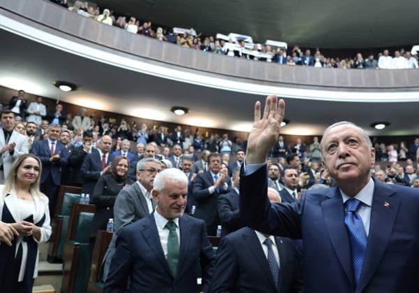 AK Party Group Meeting in Ankara ANKARA, TURKIYE - JUNE 24: ----EDITORIAL USE ONLY - MANDATORY CREDIT - TURKISH PRESIDENCY MURAT KULA HANDOUT - NO MARKETING NO ADVERTISING CAMPAIGNS - DISTRIBUTED AS A SERVICE TO CLIENTS----) Turkish President and Chairman of the Justice and Development (AK) Party Recep Tayyip Erdogan greets the crowd during the his party s parliamentary group meeting at the Grand National Assembly of Turkiye (GNAT) in Ankara, Turkiye, on June 24, 2026. Turkish Presidency Murat Kula Handout Anadolu Ankara Turkey. Editorial use only. Please get in touch for any other usage.  Copyright: x2026xAnadoluxTurkishxPresidencyx xMuratxKulax xHandoutx