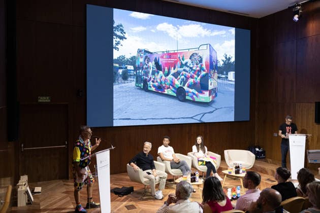 Presentation of the Official MADO 2026 Program Sculptor Okuda i during the official presentation of the MADO 2026 program at the Thyssen-Bornemisza National Museum on June 24, 2026, in Madrid, Spain. The full lineup of stages, free concerts, guest artists, and cultural activities that will mark this year’s LGBTIQ Pride festivities has been officially unveiled. JUNE 24, 2026 Jesús Hellí Madrid, Spain,detected_source_language  Copyright: xJesusxHellinx 7619282