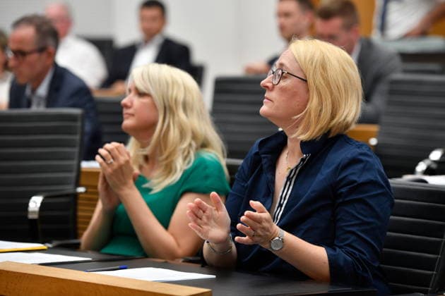 Es findet die Plenarsitzung im Saarländischen Landtag in Saarbrücken am Mittwoch (24.06.2026) statt. Im Bild: Anja Wagner- Scheid (MdL, CDU). *** The plenary session of the Saarland State Parliament will take place in Saarbrücken on Wednesday, June 24, 2026. Pictured bub