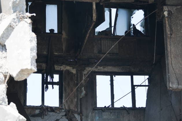 RUSSIA, GORLOVKA - JUNE 24, 2026: An apartment block destroyed in a drone attack Gorlovka Russia  - ZUMAt113 20260624_zaa_t113_164 Copyright: xDmitryxYagodkinx