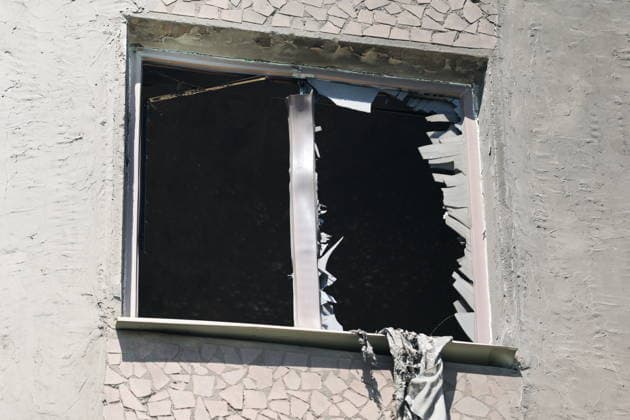 RUSSIA, GORLOVKA - JUNE 24, 2026: An apartment block destroyed in a drone attack. Dmitry Yagodkin TASS  94215171