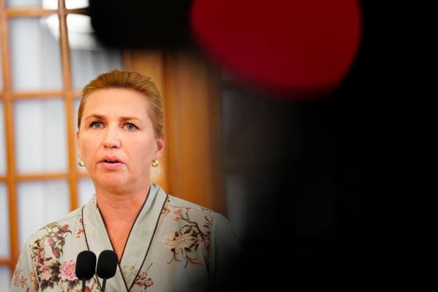 Denmark Politics Denmarks Prime Minister Mette Frederiksen talks to the media after a meeting in the Parliament Folketinget at Christiansborg Castle in Copenhagen, Wednesday, June 24, 2026. , Copenhagen Denmark *** Denmark Politics  Copyright: IdaxMariexOdgaardx spdk20260624-142049-L