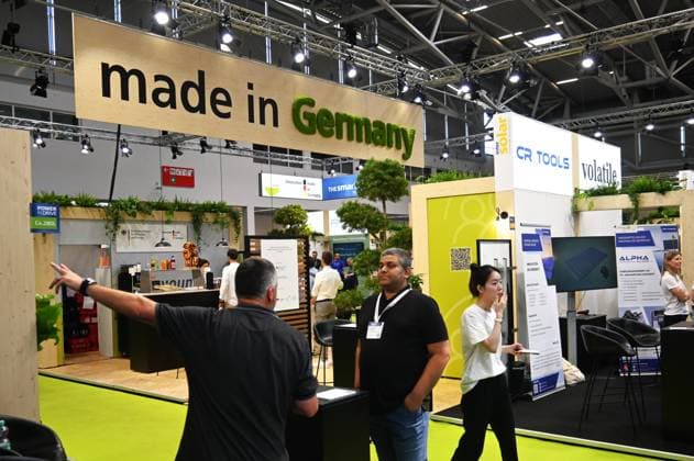 Die Intersolar Europe findet bis Donnerstag, den 25. Juni 2026 auf der Messe München statt. Sie ist die weltweit führende Fachmesse für die Solarwirtschaft und der grösste Teil von The smarter E Europe, Europas grösster Messeallianz für die Energiewirtschaft. Foto: Messestand Made in Germany *** Intersolar Europe will take place at Messe München through Thursday, June 25, 2026. It is the world’s leading trade fair for the solar industry and the largest component of The smarter E Europe, Europe’s largest trade fair alliance for the energy sector. Photo: Exhibition booth Made in Germany