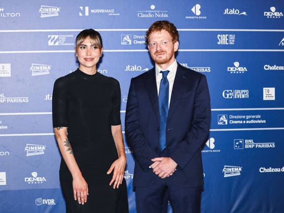 IPA86019241 - Rome, 2026 Nastri d Argento Awards. Red Carpet - Pictured: Federica Baglioni, Marco Matteo Donat-Cattin  Copyright: xMarcoxProvvisionatox xLandi provvisionatox 86019241