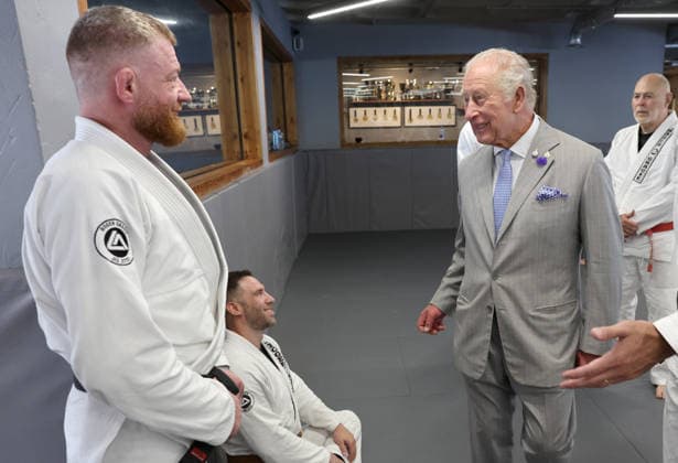 King Charles visits REORG King Charles visits REORG to hear about their work supporting military personnel, veterans and emergency service workers through Brazilian Jiu Jitsu training, in London, UK, on the 24th June 2026. Picture by Chris Jackson WPA-Pool London REORG London United Kingdom  WHA-0830
