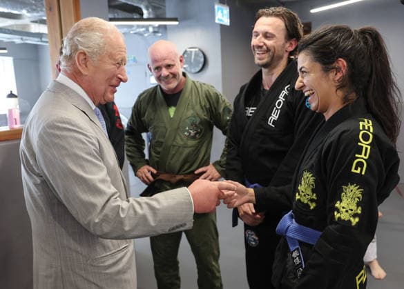 King Charles visits REORG King Charles visits REORG to hear about their work supporting military personnel, veterans and emergency service workers through Brazilian Jiu Jitsu training, in London, UK, on the 24th June 2026. Picture by Chris Jackson WPA-Pool London REORG London United Kingdom  WHA-0830
