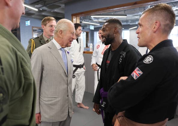 King Charles visits REORG King Charles visits REORG to hear about their work supporting military personnel, veterans and emergency service workers through Brazilian Jiu Jitsu training, in London, UK, on the 24th June 2026. Picture by Chris Jackson WPA-Pool London REORG London United Kingdom  WHA-0830