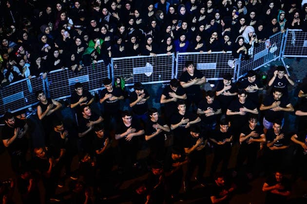 Tasua commemorations in Istanbul?????? ISTANBUL, TURKIYE - JUNE 24: People attend the mourning ceremony to commemorate Tasua, the ninth day of the month of Muharram, marking the martyrdom of Imam Hussein in the battle of Karbala, on June 24, 2026 in Istanbul, Turkiye. Cem Tekkesinoglu Anadolu Istanbul Turkey. Editorial use only. Please get in touch for any other usage.  Copyright: x2026xAnadoluxCemxTekkesinoglux