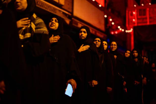 Tasua commemorations in Istanbul?????? ISTANBUL, TURKIYE - JUNE 24: People attend the mourning ceremony to commemorate Tasua, the ninth day of the month of Muharram, marking the martyrdom of Imam Hussein in the battle of Karbala, on June 24, 2026 in Istanbul, Turkiye. Cem Tekkesinoglu Anadolu Istanbul Turkey. Editorial use only. Please get in touch for any other usage.  Copyright: x2026xAnadoluxCemxTekkesinoglux
