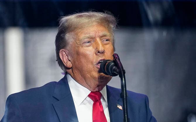 President Donald Trump speaks at a rally to kick off the 16-day Great American State Fair as part of Washington, D.C. s celebration of the nation s 250th birthday on the National Mall on Wednesday, June 24, 2026. The rally will include military flyovers, musical performances from Lee Greenwood and Christopher Macchio, and the U.S. Army Band, the U.S. Marine Band and Armed Forces choirs.  WAP202606244051 BONNIExCASH