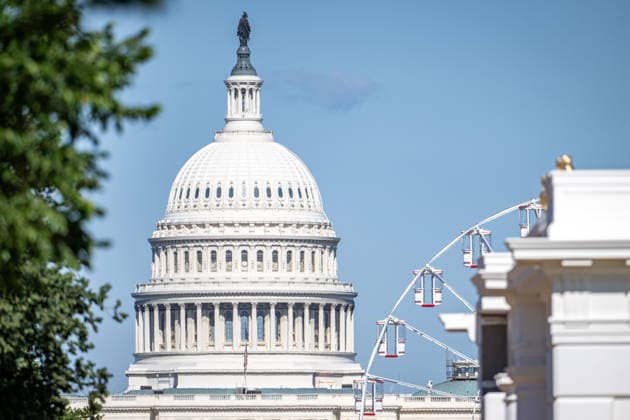 June 24, 2026, Washington, District Of Columbia, United States: A Ferris wheel stands on the National Mall with the U.S. Capitol in the background during the Freedom 250 kickoff celebration in Washington, D.C. The Ferris wheel is part of the Great American State Fair, which launched as part of the White House-led Freedom 250 initiative commemorating the upcoming 250th anniversary of the United States. Washington United States - ZUMAk206 20260624_znp_k206_050 Copyright: xMattxKaminskyx