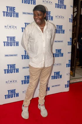 Comedian and TV Personality, Stephen K Amos poses on the red carpet of the West End Comedy, The Truth. Apollo Theatre, London. 24 June 2026 The Truth stars Tony Award-nominated Stephen Mangan (BBC 1 The Split; BBC 2 Episodes ) returning to the London stage, alongside comedy icon Ardal O™Hanlon (Channel 4, Father Ted; Netflix, How To Get To Heaven From Belfast), Sarah Hadland (BBC 1, Miranda; Strictly Come Dancing; ITV, The Job Lot) and double Olivier Award-winner Janie Dee four of the UK and Ireland™s most beloved stage and screen performers bringing their formidable comic talents to this sophisticated and fast-paced comedy., Credit:JAMES COOK Avalon  Copyright: xJAMESxCOOKx xAvalonx 1112277574
