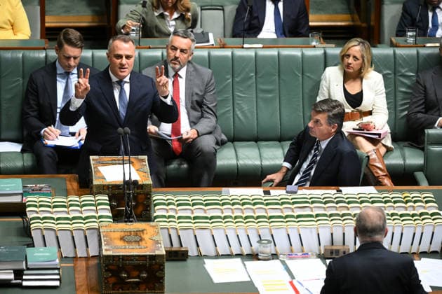 QUESTION TIME, Shadow Treasurer Tim Wilson speaks during Question Time in the House of Representatives at Parliament House in Canberra, Thursday, June 25, 2026. ( NO ARCHIVING CANBERRA AUSTRALIAN CAPITAL TERRITORY AUSTRALIA  Copyright: xLUKASxCOCHx 20260625197493957166