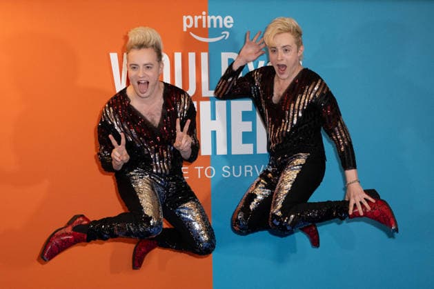 Jedward attends Prime Video™s Would You Rather: Decide to Survive London Screening, at the Regent Street Cinema in London, England. UK. Wednesday 24th June 2026. Copyright: xJamesxWarrenx ae7qz622