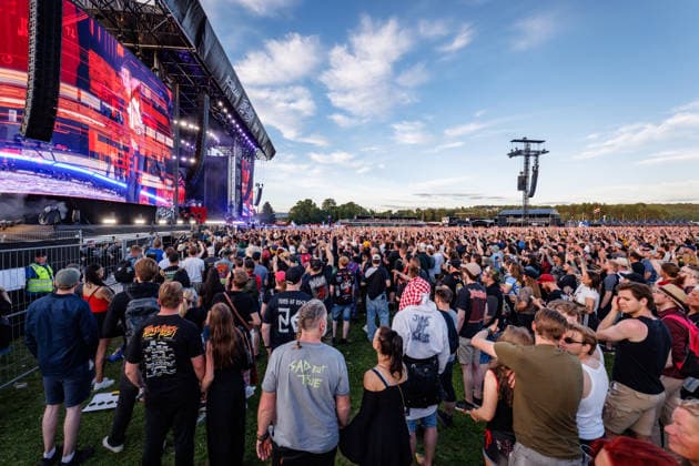 Bring Me The Horizon live at Tons of Rock 2026 Oslo, Norway. 24th, June 2026. Festival goers seen in front of the stage at a live concert with the British metal core band Bring Me The Horizon during the Norwegian music festival Tons of Rock 2026 in Oslo. Norway, Oslo  Copyright: xGonzalesxPhoto KetilxMartinsenx