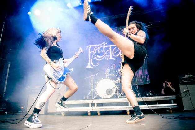 Faetooth live at Copenhell 2026 Copenhagen, Denmark. 24th, June 2026. The American doom trio Faetooth performs a live concert during the Danish heavy metal festival Copenhell 2026 in Copenhagen. Here vocalist and guitarist Ari May (R) is seen live on stage with bass player Jenna Garcia (L). Denmark, Copenhagen  Copyright: xGonzalesxPhoto MathiasxBakxLarsenx