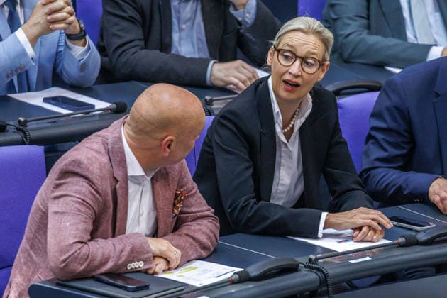 Bundestag Alice Weidel (AfD) im Deutschen Bundestag am 25.06.26 in Berlin. Berlin Berlin Deutschland Bundestag *** Bundestag Alice Weidel AfD in the German Bundestag on June 25, 2026, in Berlin, Berlin, Berlin, Germany, Bundestag