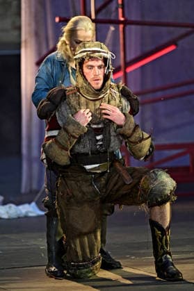 Bad Hersfelder Festspiele - Parzival . Schauspieler Thiess Brammer und Schauspielerin Varia Linnea Sjöström während der Fotoprobe zur Inszenierung Parzival im Rahmen der Bad Hersfelder Festspiele am 24.06.2026 in der Stiftsruine Bad Hersfeld. 20260624MWI129847 *** Bad Hersfeld Festival: Parzival —Actor Thiess Brammer and Actress Varia Linnea Sjöström during the photo shoot for the production of Parzival as part of the Bad Hersfeld Festival on June 24, 2026, at the Bad Hersfeld Abbey Ruins 20260624MWI129847