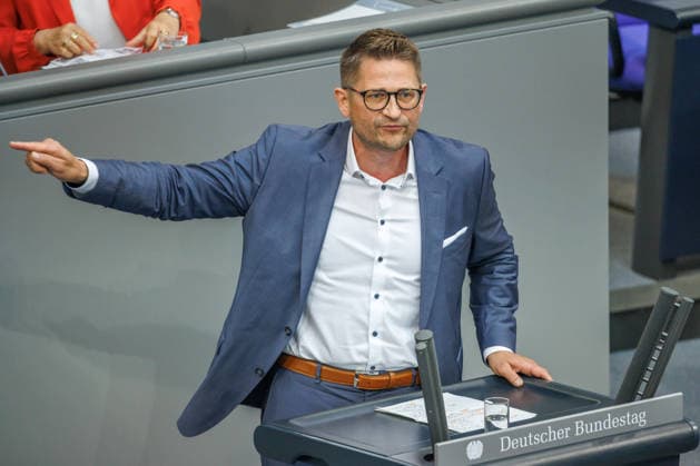 Bundestag RenÃ Springer (AfD) im Deutschen Bundestag am 25.06.26 in Berlin. Berlin Berlin Deutschland Bundestag *** Bundestag Renà Springer AfD in the German Bundestag on June 25, 2026, in Berlin, Berlin, Berlin, Germany, Bundestag