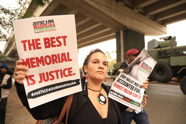 Demonstrators mark second anniversary of deadly Gen Z protests in Kenya NAIROBI, KENYA - JUNE 25: Demonstrators gather near Kenya s Parliament building during a protest marking the second anniversary of the deadly anti-finance bill demonstrations in Nairobi, Kenya, on June 25, 2026. Families of victims, activists and citizens commemorated those killed during the 2024 protests, which were led largely by Generation Z against a controversial finance bill, while demanding accountability and justice despite heavy police presence and security barricades. Lucas Mukasa Anadolu Nairobi Kenya. Editorial use only. Please get in touch for any other usage.  Copyright: x2026xAnadoluxLucasxMukasax