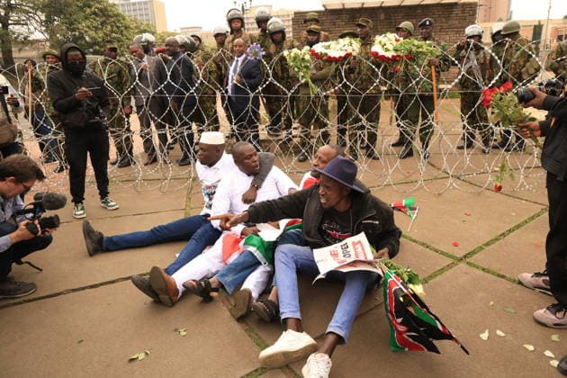 Demonstrators mark second anniversary of deadly Gen Z protests in Kenya NAIROBI, KENYA - JUNE 25: Demonstrators gather near Kenya s Parliament building during a protest marking the second anniversary of the deadly anti-finance bill demonstrations in Nairobi, Kenya, on June 25, 2026. Families of victims, activists and citizens commemorated those killed during the 2024 protests, which were led largely by Generation Z against a controversial finance bill, while demanding accountability and justice despite heavy police presence and security barricades. Lucas Mukasa Anadolu Nairobi Kenya. Editorial use only. Please get in touch for any other usage.  Copyright: x2026xAnadoluxLucasxMukasax