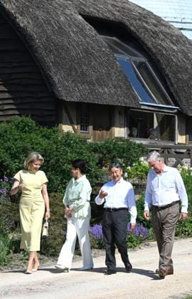 State Visit of the Emperor and the Empress of Japan to Belgium BRUSSELS, BELGIUM - JUNE 25 : King Philippe - Filip of Belgium, Queen Mathilde of Belgium, Emperor Naruhito of Japan and Empress Masako of Japan pictured during a wallk in the greenhouses at the Castle of Laeken during the state visit of the Emperor and Empress of Japan to Belgium, on June 25, 2026 in Brussels, Belgium, 25 06 2026 Brussels Belgium  Copyright: xBertxVanxDenxBrouckex