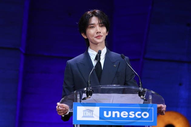 UNESCO & K-pop Band SEVENTEEN Support Youth-led Projects - Paris Joshua Hong attend attend the launch of the Global Youth Grant Scheme Scale-Up Phase at UNESCO on June 25, 2026 in Paris, France. Photo by Jerome Domine ABACAPRESS.COM Paris France  Copyright: xDominexJerome ABACAx