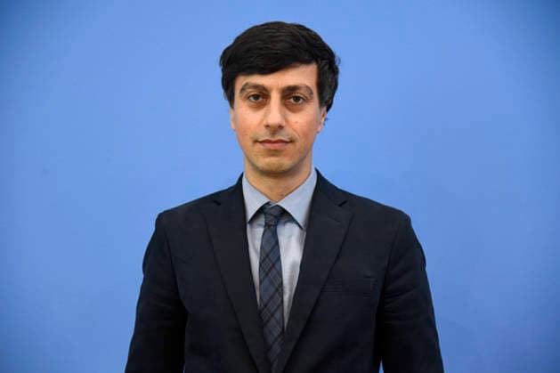 ABB BPK- Dr. iur. Bijan Moini, Legal Director der GFF und Projektleiter des Gutachtens Vorstellung des Gutachtens zu einer moeglichen Verfassungswidrigkeit der AfD auf der BPK Bundespressekonferenz am 25.06.2026 in Berlin Berlin Deutschland *** ABB BPK Dr. iur. Bijan Moini, Legal Director of the GFF and Project Manager for the expert opinion; presentation of the expert opinion on the possible unconstitutionality of the AfD at the BPK Federal Press Conference on June 25, 2026, in Berlin, Germany