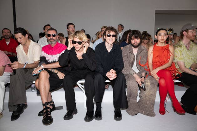 PFW - Issey Miyake - Front Row DJs Dorian Lauduique aka Dorian Lux and Cesar Laurent de Rummel aka Cesar de Rummel (Ofenbach) attend the Issey Miyake Menswear Spring Summer 2027 show as part of Paris Fashion Week on June 25, 2026 in Paris, France. Photo by Alexis Jumeau ABACAPRESS.COM Paris France  Copyright: xJumeauxAlexis ABACAx