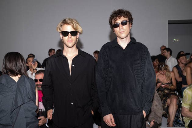 PFW - Issey Miyake - Front Row DJs Dorian Lauduique aka Dorian Lux and Cesar Laurent de Rummel aka Cesar de Rummel (Ofenbach) attend the Issey Miyake Menswear Spring Summer 2027 show as part of Paris Fashion Week on June 25, 2026 in Paris, France. Photo by Alexis Jumeau ABACAPRESS.COM Paris France  Copyright: xJumeauxAlexis ABACAx