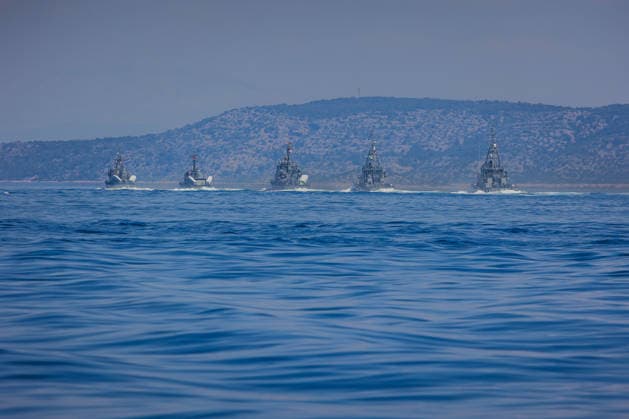 Combat Power 26 - Croatia Military Exercise Croatian Armed Forces personnel take part in the naval segment of the Combat Power 26 international joint military exercise at the Zirje naval training area near Primosten on June 25, 2026 in Croatia. The exercise features vessels of the Croatian Navy, Rafale multirole fighter aircraft of the Croatian Air Force, air defence systems, artillery units, and special forces demonstrating the Croatian Armed Forces capabilities for maritime combat operations.  ZvonimirxBarisin PIXSELL