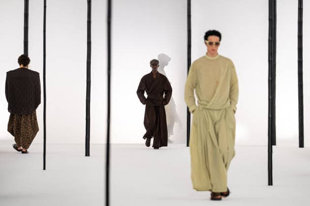 PFW - Issey Miyake - Runway A model presents a creation by IM Issey Miyake Men Miyake Design Studio team as part of their Menswear Spring-Summer 2027 collection show for fashion house Issey Miyake during Men s Fashion Week in Paris, France, June 25, 2026. Photo by Alexis Jumeau ABACAPRESS.COM Paris France  Copyright: xJumeauxAlexis ABACAx