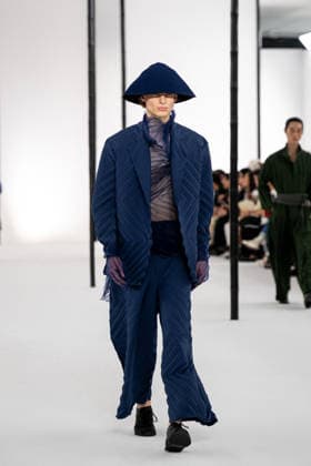 PFW - Issey Miyake - Runway A model presents a creation by IM Issey Miyake Men Miyake Design Studio team as part of their Menswear Spring-Summer 2027 collection show for fashion house Issey Miyake during Men s Fashion Week in Paris, France, June 25, 2026. Photo by Alexis Jumeau ABACAPRESS.COM Paris France  Copyright: xJumeauxAlexis ABACAx