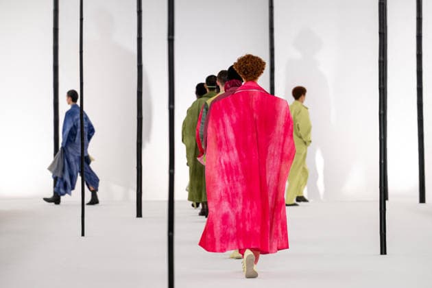 PFW - Issey Miyake - Runway A model presents a creation by IM Issey Miyake Men Miyake Design Studio team as part of their Menswear Spring-Summer 2027 collection show for fashion house Issey Miyake during Men s Fashion Week in Paris, France, June 25, 2026. Photo by Alexis Jumeau ABACAPRESS.COM Paris France  Copyright: xJumeauxAlexis ABACAx