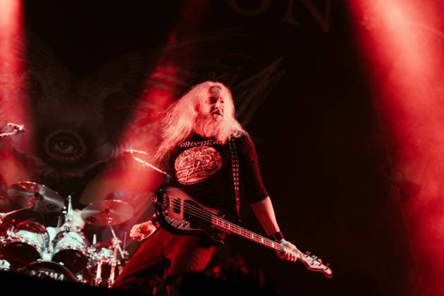 Mastodon live at Copenhell 2026 Copenhagen, Denmark. 24th, June 2026. The American metal band Mastodon performs a live concert during the Danish heavy metal festival Copenhell 2026 in Copenhagen. Here vocalist and bass player Troy Sanders is seen live on stage. Denmark, Copenhagen  Copyright: xGonzalesxPhoto MathiasxKristensenx
